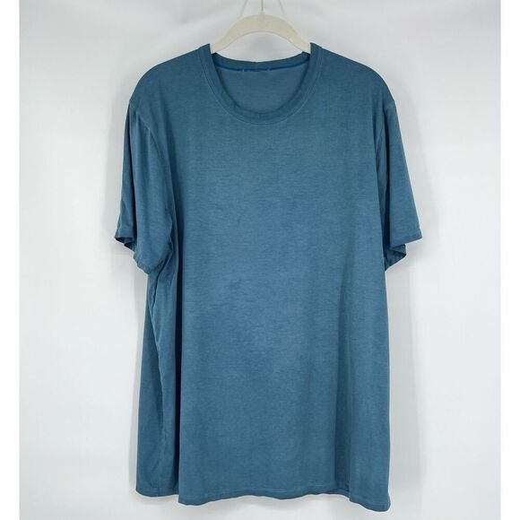 Lululemon Mens Fundamental Short Sleeve Tee Blue Size XL Lightweight - Picture 2 of 7